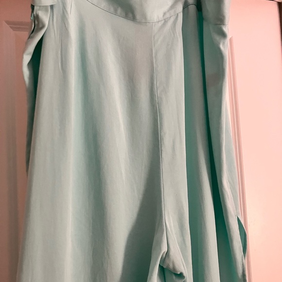 Mint Green Side Snap Wide Leg Pants - Picture 12 of 14